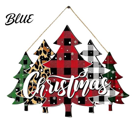 Decorative Hanging Door Decor Christmas Wooden Sign Ornament Multi-Layer Tree Wood Plaque Vintage Window with Rope Merry Festive Wall Atmosphere