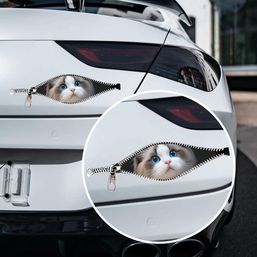 Scratch Covering Car Stickers Creative Car Decorative Sticker New Zipper Stickers  Car Window Glass