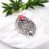 Pink Rubellite Natural Gemstone Handmade 925 Oxidized Silver Necklace Pendant CP-22-13