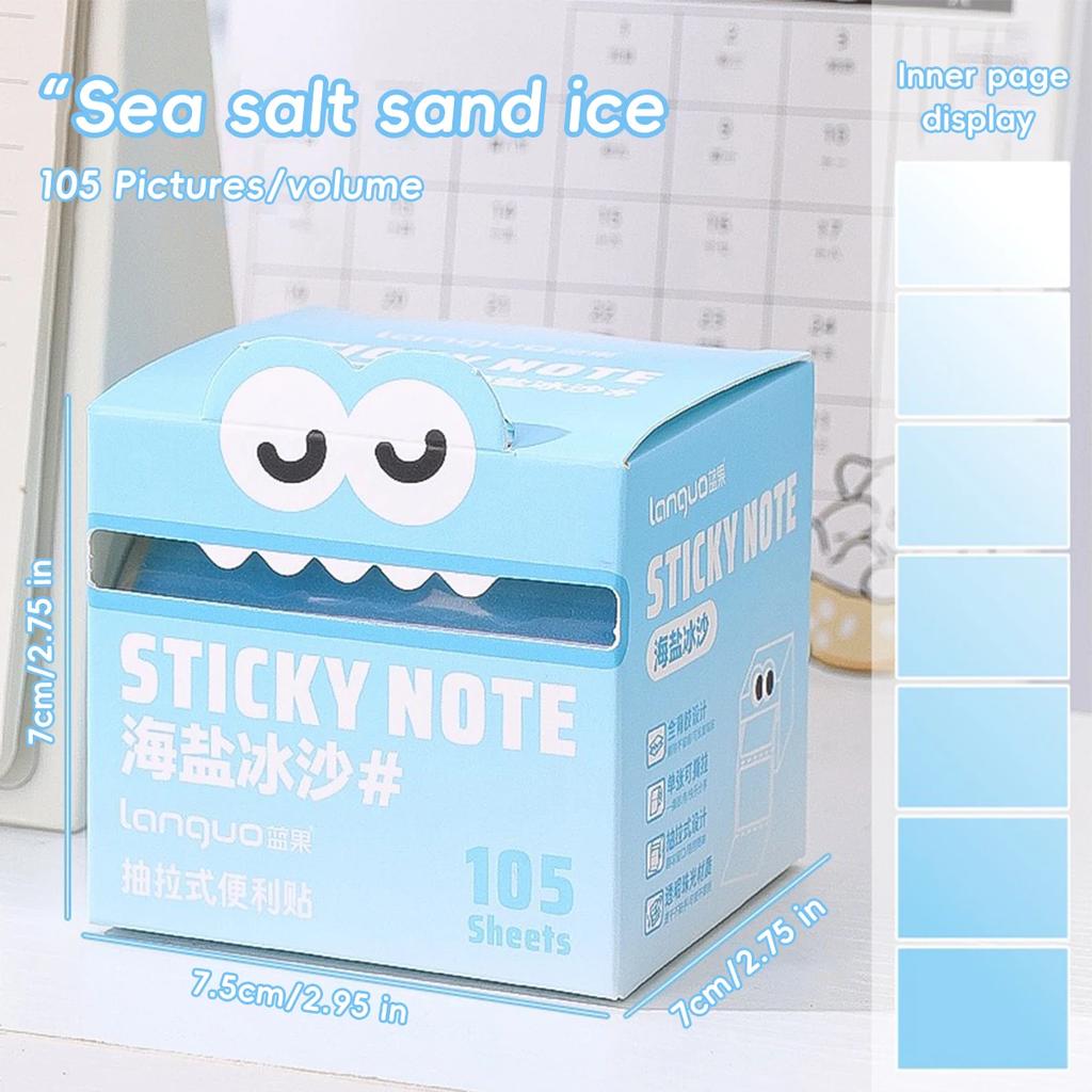 Glitter Transparent Sticky Notes Tabs Tearable Gradient Index Flags for Journaling Planner Student Office Notepad Memo Supplies