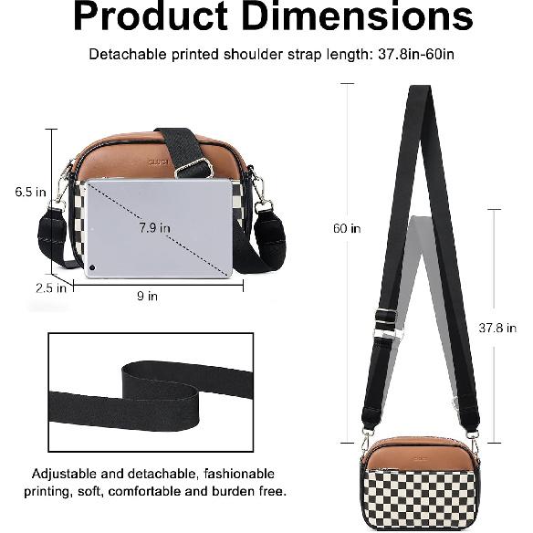 CLUCI Crossbody Bags for Women Crossbody Purses for Women Cross Body Bag Crossbody Purse with Adjustable Wide Strap