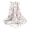 Lightweight Musical Note Shawl Breathable Square Headscarf Elegant Square Scarf  Bag Accessories