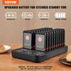 Restaurant Pager System, Wireless 400m Long Range Lineup Waiting Queue Signal, Guest Customer Calling Beepers with Vibration & Flashing, 20 Buzzers