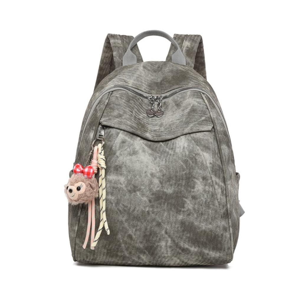 Backpack Women PU Vintage Lightweight Large Capacity Multi Compartment Commuting Travel Daily