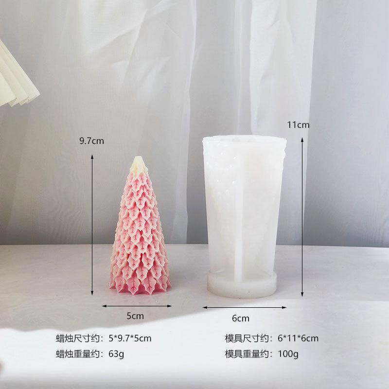 

3D Christmas Tree Candle Silicone Mold DIY Christmas Decor Candle Making Handmade Soap Plaster Resin Baking Tools Holiday Gifts