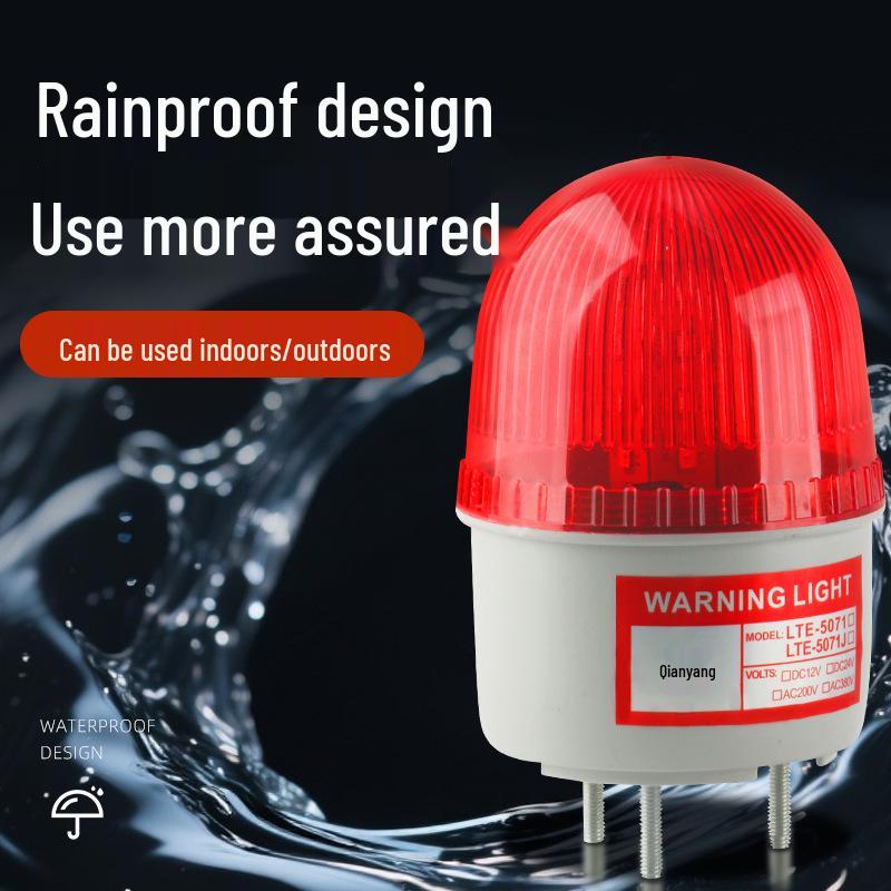 LTE-5071J LED Strobe Warning Light with Sound Alarm for Vehicle, 12V/24V/220V