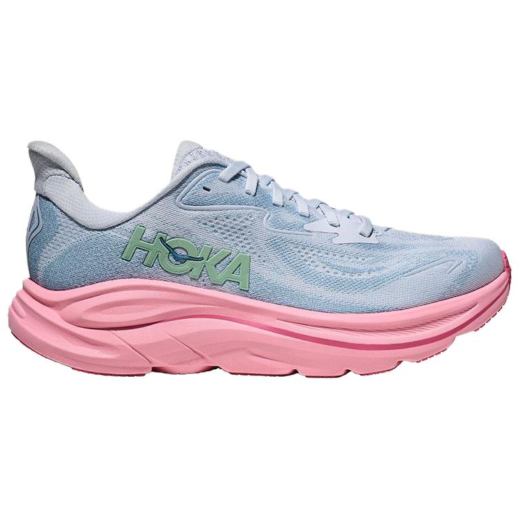 HOKA One One Clifton 10 Weit Bequem Vielseitig Rutschfest Langlebig Atmungsaktiv Stützend Laufschuhe Damen Sneaker Blau Rosa 1162050-OTP