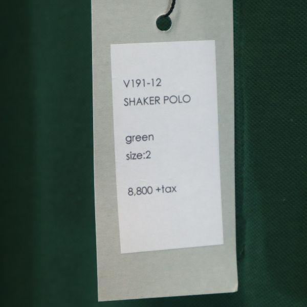 Unused VAST222 19ss Made In Japan SHAKER Short Sleeve Polo Shirt 2 Green Men's Used