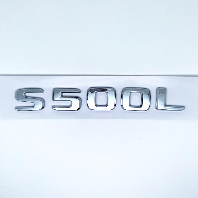 Glossy Black Silver S480 S500 S560 S580 S600 ABS Emblem for Mercedes O8 S W222 W223 Car Side Rear Badge Nameplate Logo Sticker YT8