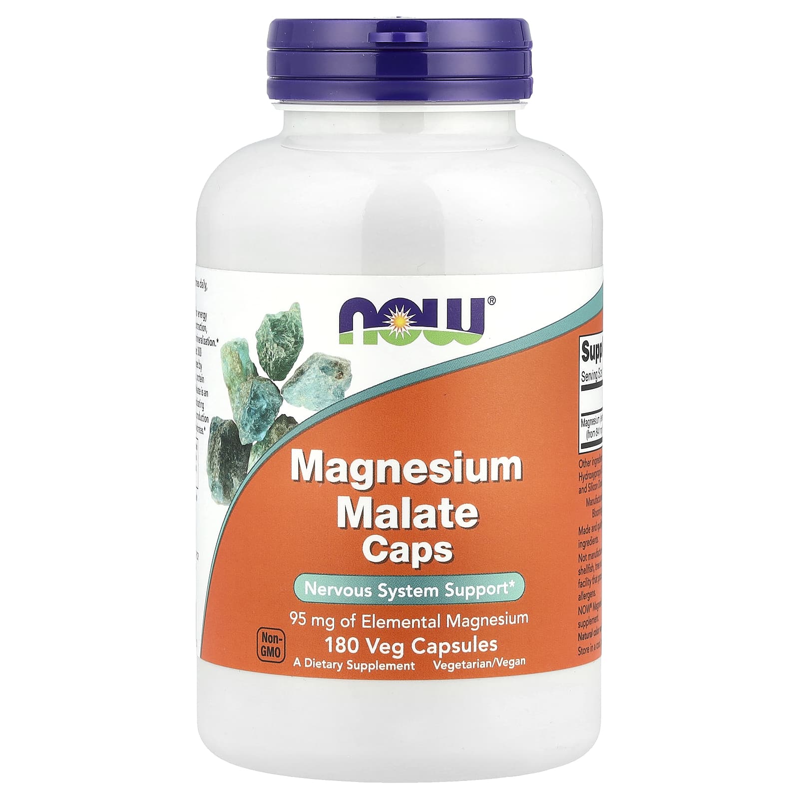 

Magnesium Malate Capsules, 95Mg, 180 Veggie Capsules