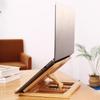 Houten Laptopstandaard voor Bureau, Opvouwbare en Verstelbare Ergonomische Laptopverhoger voor 10-15.6 Inch Laptops, Draagbare MacBook Stand