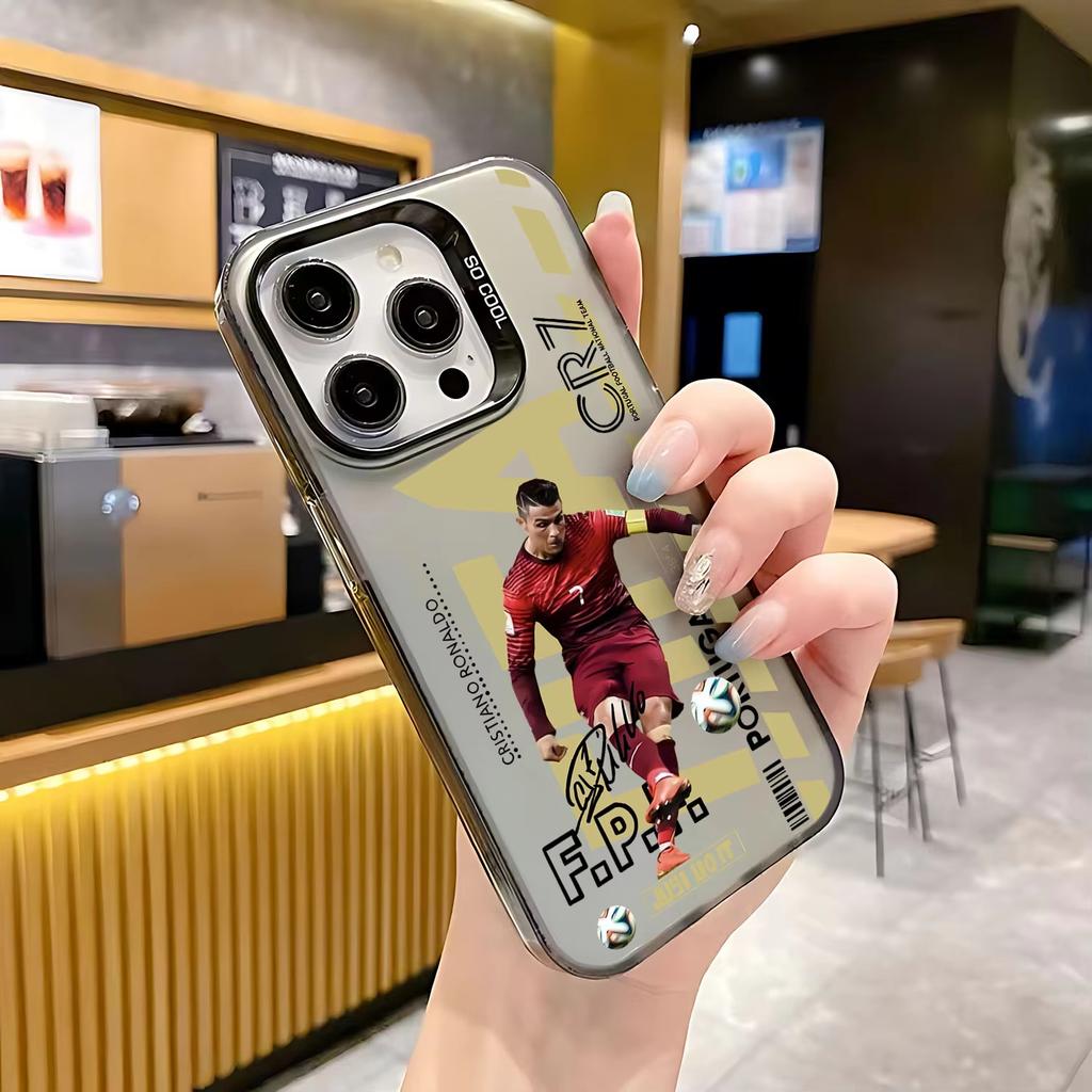 Football Player IPhone 17 Pro Phone Case 16/15/14/13 Laser Case 12 Apple 11Xs Max Hard Pro Ma