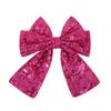 Baby Girls Christmas Glitter Sequins Big Bow Hair Clip 4.9'' Bowknot Hairpins Sweet Cheerleading Festival Headwear