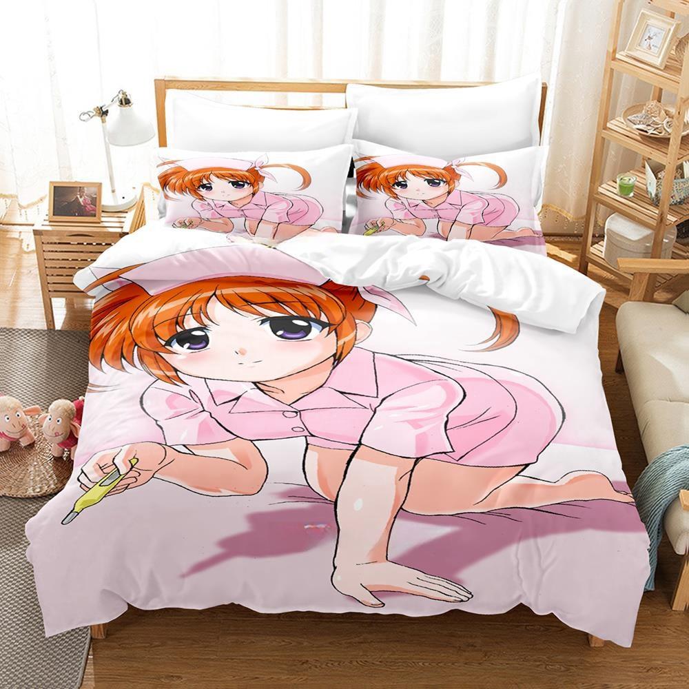 3D Printing Anime Kawaii Girls Rizelmine Bedding Set Single Twin Full Queen King Size Bed Set Adult Kid Bedroom Duvet Cover Sets
