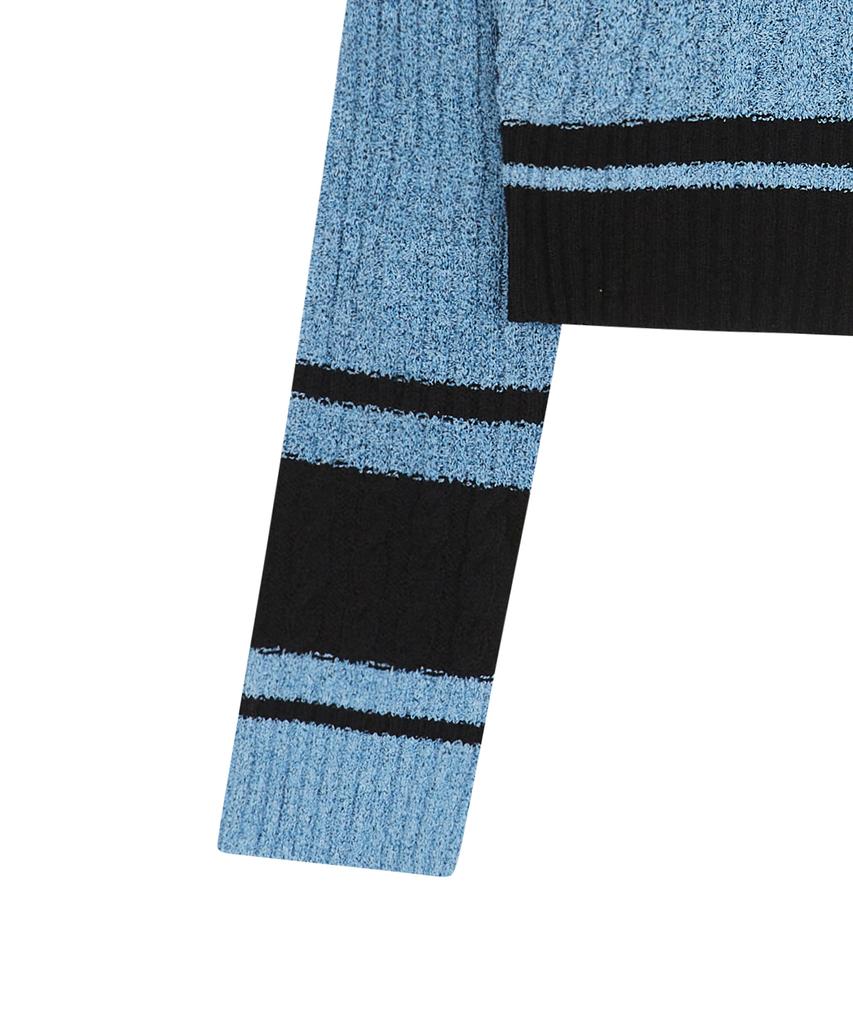 LUVISTRUE Shining Knit Zipup(Blue)