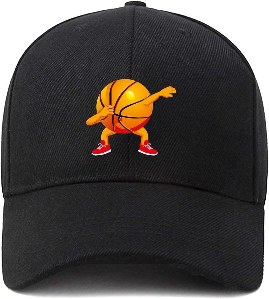 Dabbing Basketball Cartoon Graphic Baseball Cap Unisex Adjustable Polyester Outdoor Dad Hat