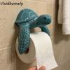 Shark Turtle Toilet Paper Holder Wall Mounted 3D Printed Paper Towel Stand Coastal Style Resin Tissue Roll Holder