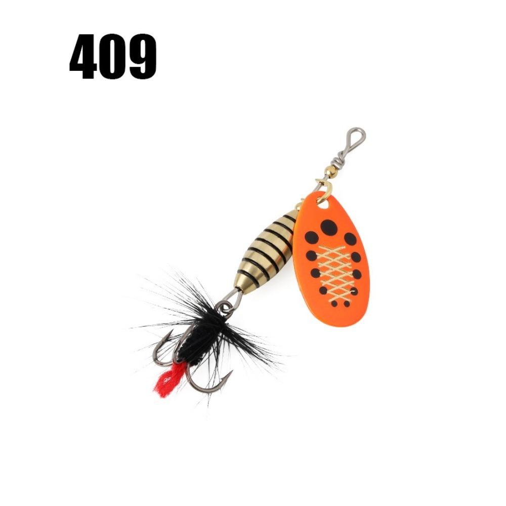 5.3g Weight Spinner Lure Feather Treble Hook Bait Design Hard Lure Brass Material Metal Construction Fishing Tackle Pesca