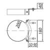 ADAM GAS Wall Bracket Fi 130-200, Adjustment 50-90mm