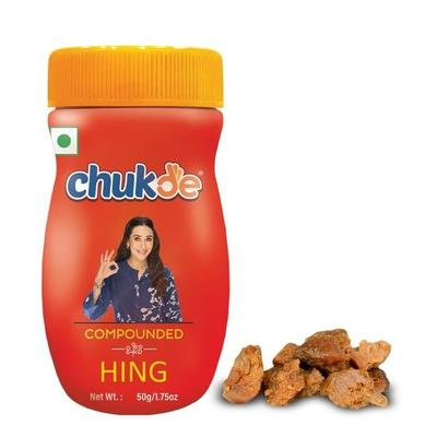 Chukde - Polvere di Hing - Polvere di Asafoetida - Barattolo di Hing Composto - 50 Grammi - Confezione da 2