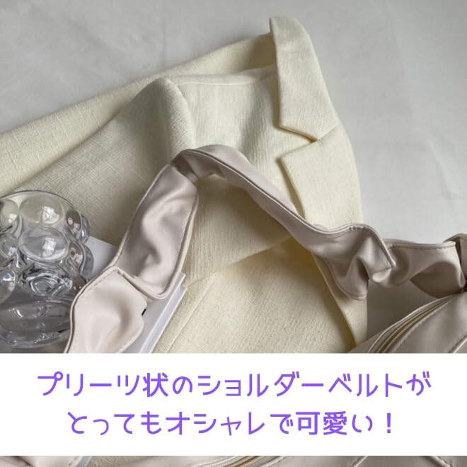 Shoulder One Korea [PETITCHOU] Bag, Handbag, Pleated, Shoulder, Minimalist, Crossbody, Lightweight, Commuting, (Yellow)