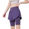 Damen Sommer Schnelltrocknende Yoga- und Laufshorts - Zweiteiliges Design, Anti-Exposition, Outdoor-Sport Fitnessshorts