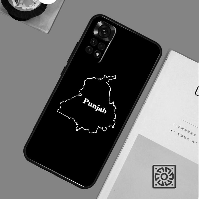 Punjab Map Outline Case For Xiaomi Redmi Note 14 Pro 13 12 11 10 15 Pro Plus Redmi 15 15C 14C 13C 10C 12C Cover