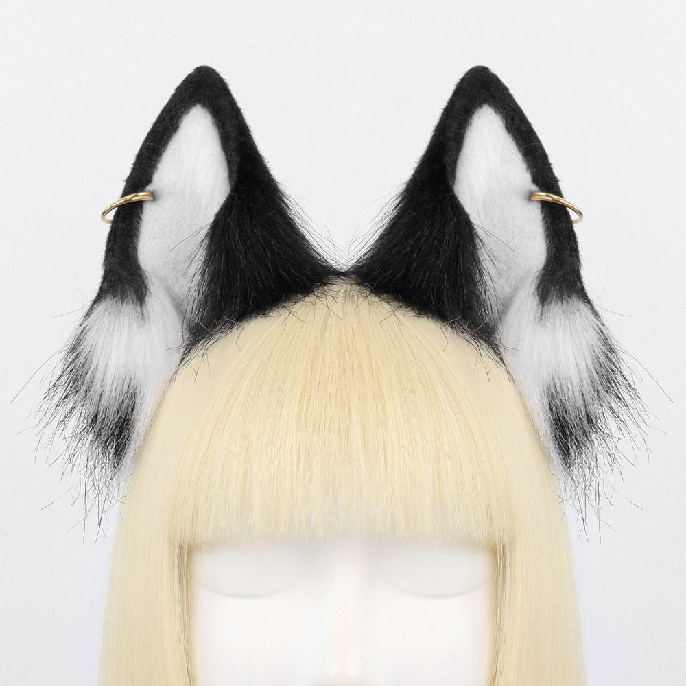 Tier Katzenohren Stirnband Flauschiges Cosplay Stirnband Praktisch Lolita Ohren Kopfschmuck Foto