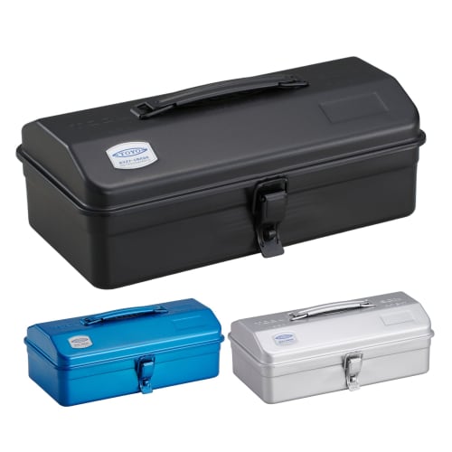 Toyo Steel (TOYO) Y-280 Steel Tool Box, Black (Approx. 30cm Wide x 16cm Deep x 12cm High), Made in Japan, Tool Box, Storage Box
