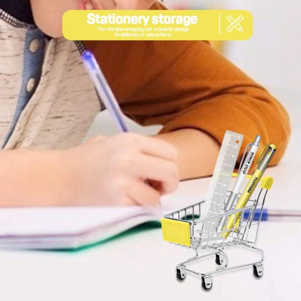 Home Decoration Mini Shopping Cart Toy Gift Desktop Model Mini Supermarket Shopping Trolley