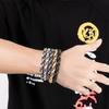 New Retro Punk Stainless Steel Gold/Silver/Black Color Bracelet for Men Jewelry Gifts