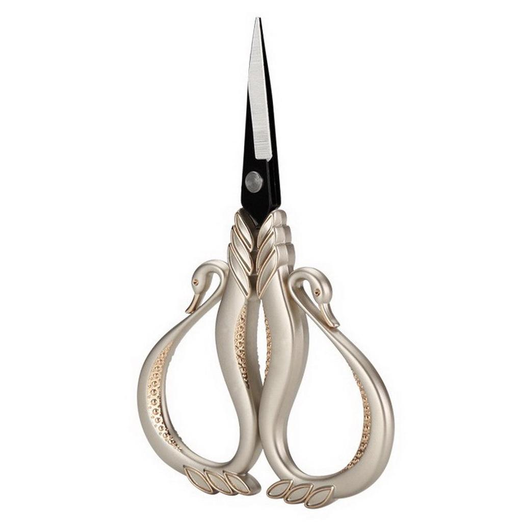 Retro Swan Embroidery & Tea Scissors - Ideal for Tea Bags, Fabric, Cross Stitch, Thread Cutting