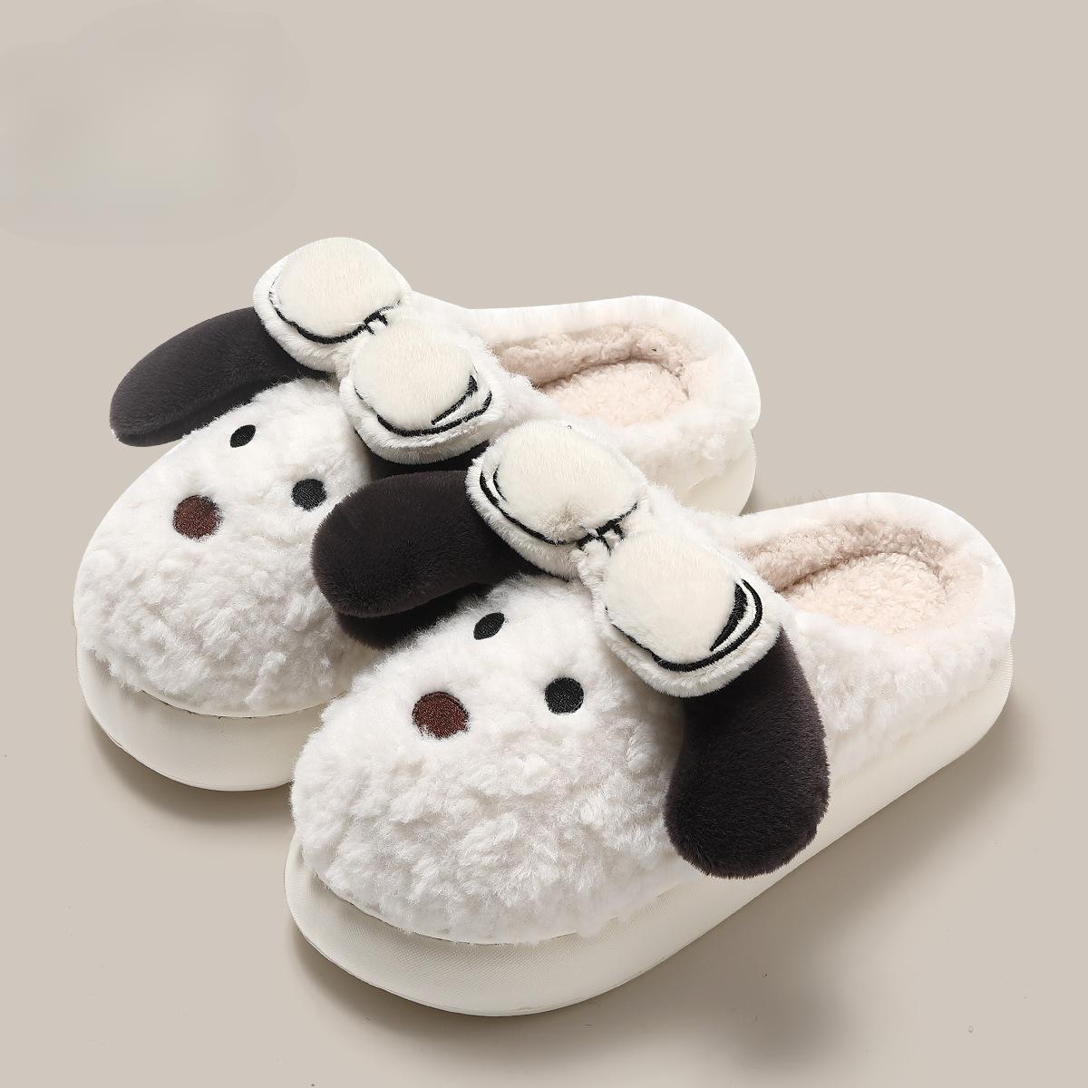 

Женские модные меховые тапочки на толстой подошве, женские зимние теплые плюшевые милые хлопковые туфли, женские домашние нескользящие пушистые тапочки на платформе 36-37 белый