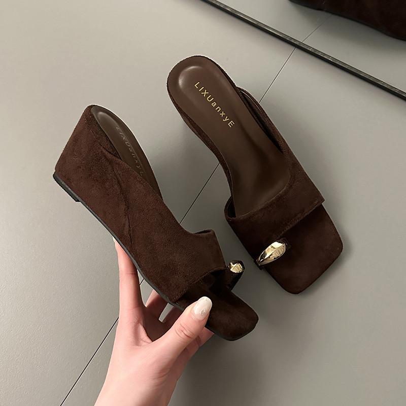 High-heeled Platform Flip-flops, New Style Women's Shoes, High Heels