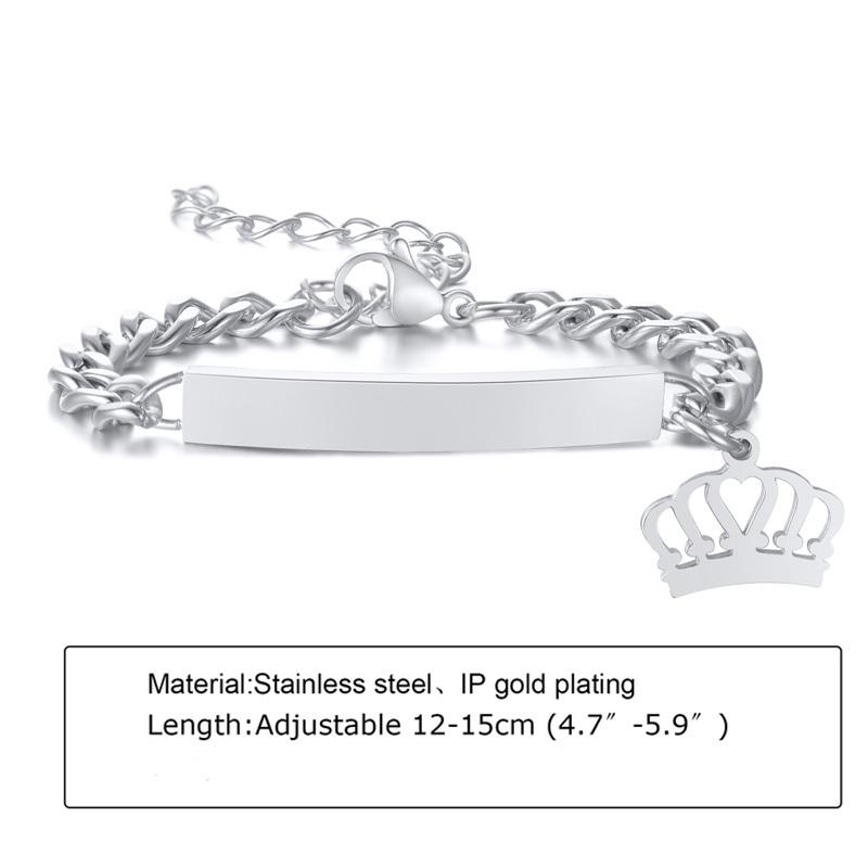 Engraved Custom Name ID Bracelet With Heart for Little Boy Girl, Stainless Steel Personalized Jewelry Birthday Gift