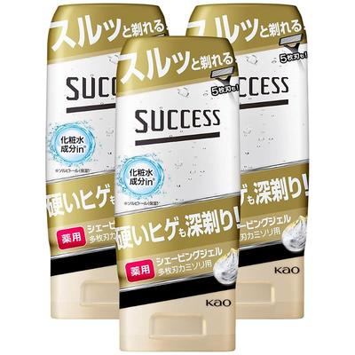 SUCCESS [Bulk Purchase] Medicated Shaving Gel for Multi-Blade Razors 180g X 3-Pack