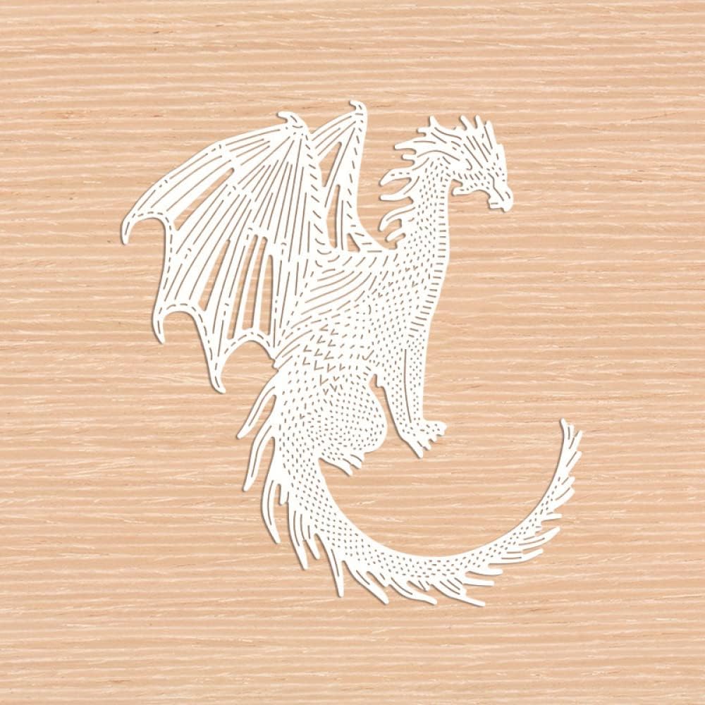 2PCS Dragons Dies for Card Making DIY Scrapbooking Animals Metal Cutting Dies for Paper Crafting Arts Crafts Embossing Die Cuts Punch Template Moulds