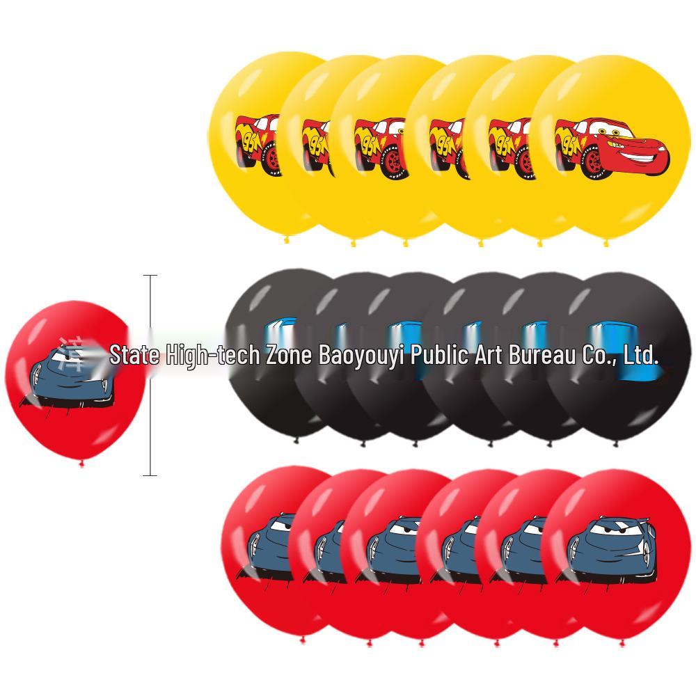Set Decorazioni Festa di Compleanno a Tema Cars 3 con Striscioni, Topper per Cupcake e Palloncini