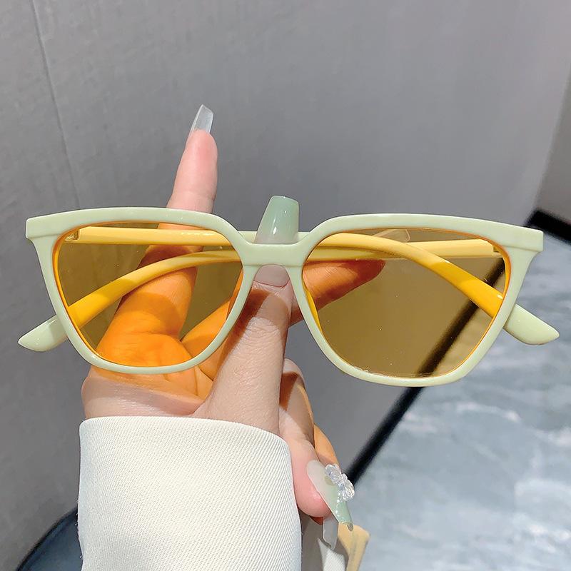Vintage Luxury Designer Cat Eye Sunglasses Women Men UV400 Double Color Shade Punk Outdoor Popular Sun Glasses