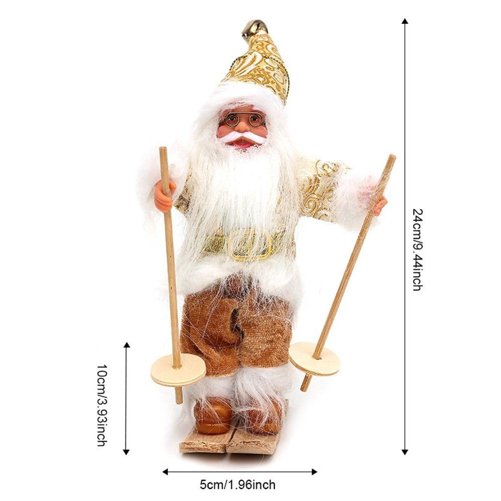 Cute Gnome Old Man Decorations Creative Silicone Christmas Crafts Decorative Sliding Sleigh Cartoon Santa Claus Figurine