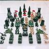 80s Nostalgic Toy Soldiers Sandbox Set: WWII Model Tank Battle for Kids