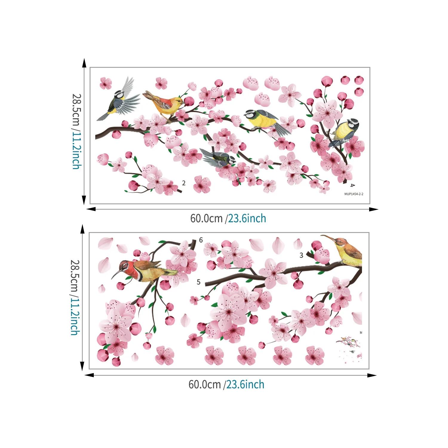 

Птица на ветке Наклейка на стену Гостиная Диван ТВ Фон Для Украшения Дома Обои Спальня Офис Самоклеящиеся Наклейки