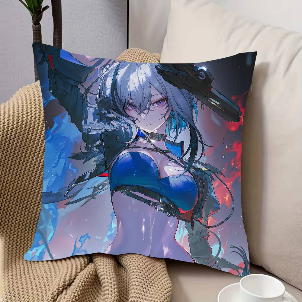 Hot Girl Galbrena Wuthering Waves Pillow Case Cushion Cover Decor Home Throw Pillow Covers For Couch Camping Cover Decorations