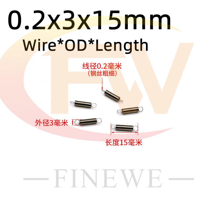 10PCS  Wire 0.2mm Length 5-50mm Stainless Steel  Mini Spring  DIY Mechanical Samll  Tension Spring
