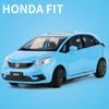 1/32 HONDA Fit GK5 Alloy Car Model Diecast Metal Toy Vehicles Car Model High Simulation Sound and Light Collection Children Gift