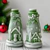 Christmas Embossed Bottle Silicone Candle Mold For Epoxy Resin Making Candle Soap Chocolate Christmas Home Decoration