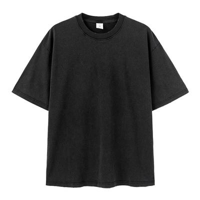 260G Heavy Distressed Short-sleeved T-Shirt - Hip-hop Style for Men and Women, American Trendy Look for Autumn