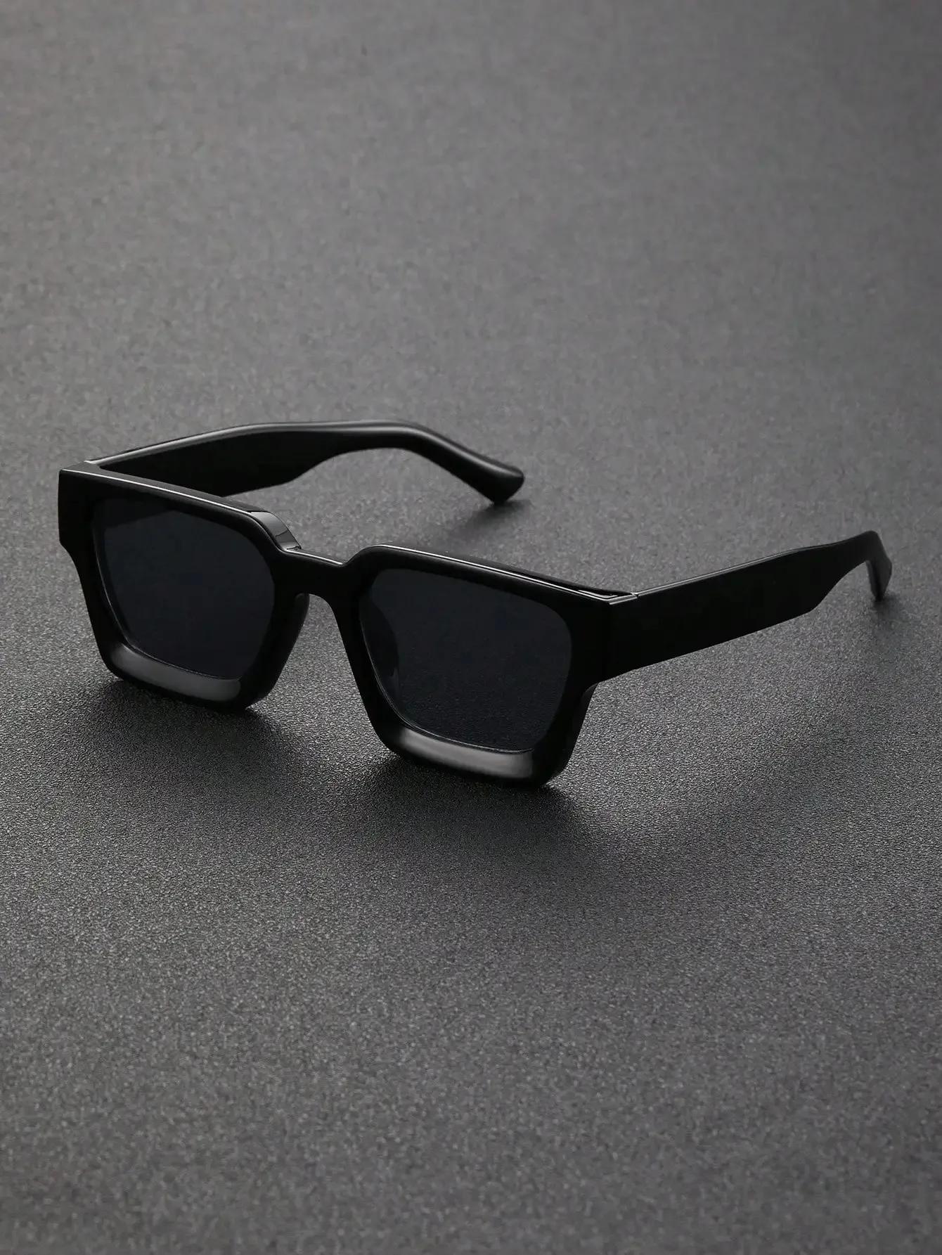 

Unisex Plastic Fashion Square Frame Sunglasses For Street Photography And Beach Trips Driving Accessories чорний
