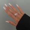 Salircon Exquisite Cute Colorful Rhinestone Adjustable Open Ring Lady Retro Acrylic Stackable Knuckle Ring Y2K Jewelry Accessory
