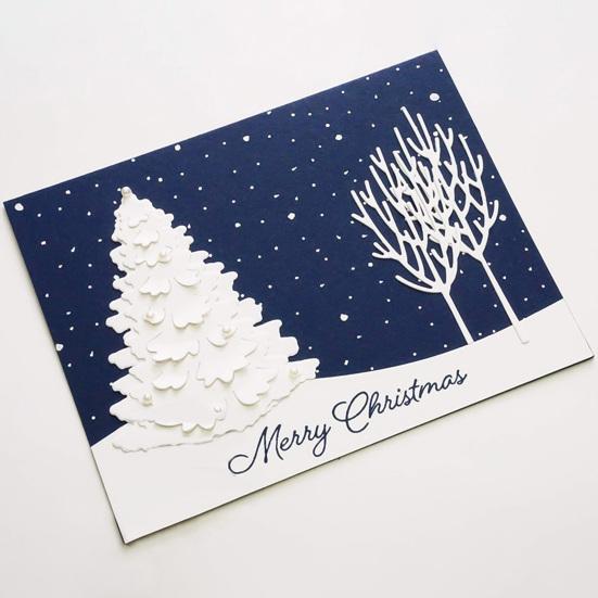 Vánoční stromeček kovové vyřezávací raznice DIY Scrapbooking papírové karty Řemeslná šablona